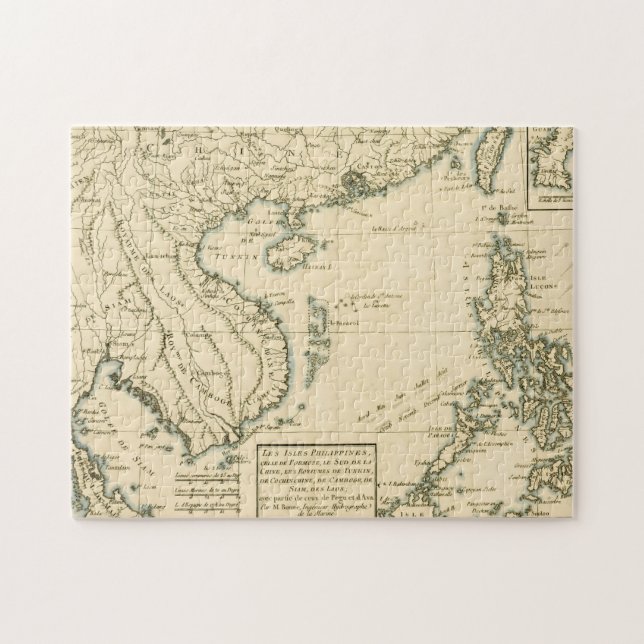 Vintage Map of India |  Indian Ocean Jigsaw Puzzle (Horizontal)