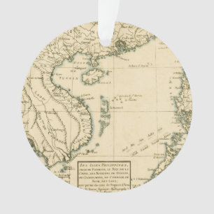 Vintage Map of India    Indian Ocean Ornament