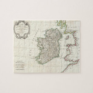 Vintage Map of Ireland (1771) Jigsaw Puzzle