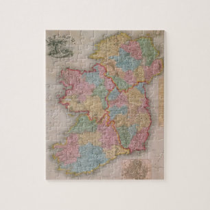 Vintage Map of Ireland (1835) Jigsaw Puzzle
