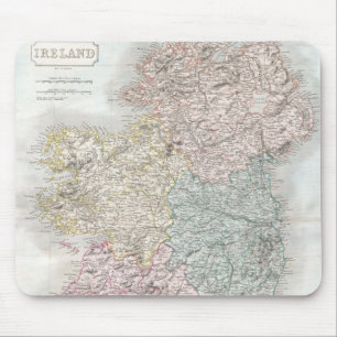Vintage Map of Ireland (1850) Mouse Mat