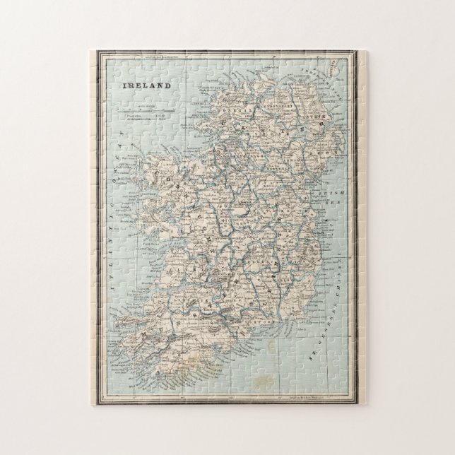Vintage Map of Ireland (1893) Jigsaw Puzzle (Vertical)