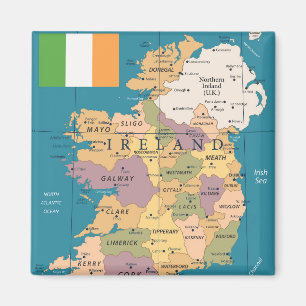 Vintage Map of Ireland Magnet