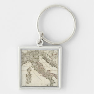 Vintage Map of Italy (1764) Key Ring