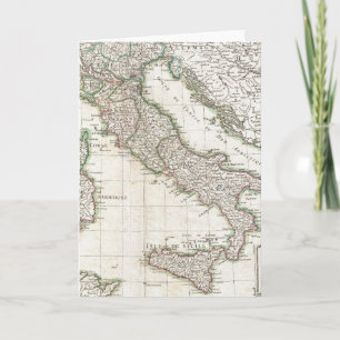 Vintage Map of Italy (1770) Card