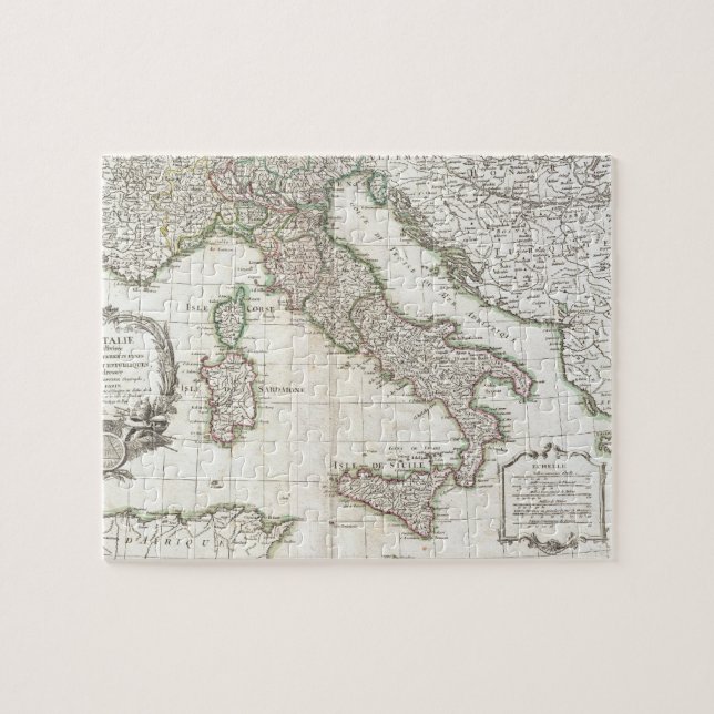 Vintage Map of Italy (1770) Jigsaw Puzzle (Horizontal)