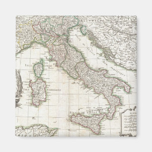 Vintage Map of Italy (1770) Magnet