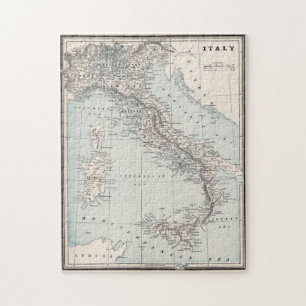 Vintage Map of Italy (1893) Jigsaw Puzzle