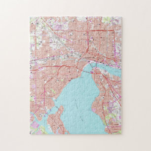 Vintage Map of Jacksonville Florida (1964) Jigsaw Puzzle