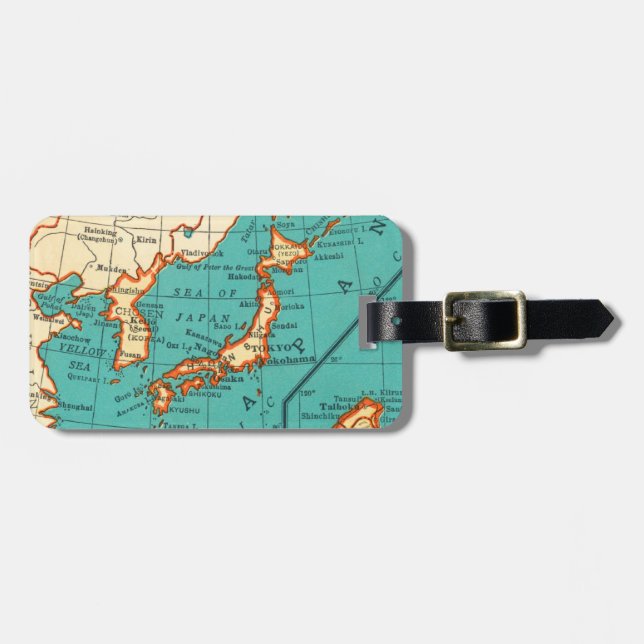 Vintage Map of JAPAN Luggage Tag (Front Horizontal)