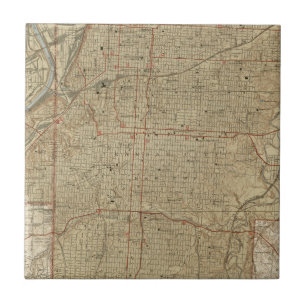 Vintage Map of Kansas City Missouri (1935) Tile
