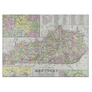 Vintage Map of Kentucky (1850) Cutting Board