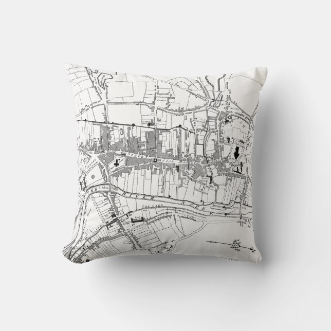 Vintage Map of Kilkenny Ireland (1780) Cushion (Front)