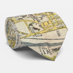 Vintage Map of Kyoto Japan (1696) Tie