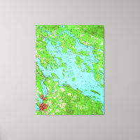 Vintage Map of Lake Winnipesaukee (1956)