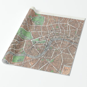 Vintage Map of London (1923) Wrapping Paper