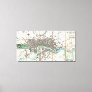 Vintage Map of London England (1806) Canvas Print