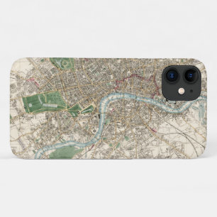 Vintage Map of London England (1853) iPhone 11 Case
