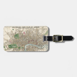 Vintage Map of London England (1853) Luggage Tag