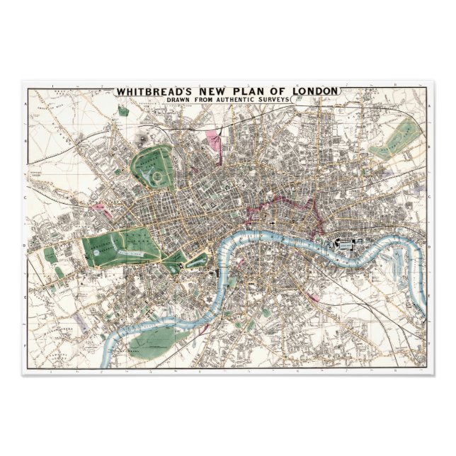 Vintage Map of London England Poster (Front)