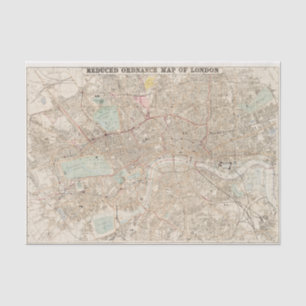 Vintage Map of London  Tissue Paper