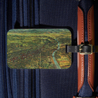 Vintage Map of Los Angeles, California and River Luggage Tag