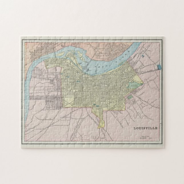 Vintage Map of Louisville KY (1901) Jigsaw Puzzle (Horizontal)