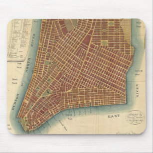 Vintage Map of Lower New York City (1807) Mouse Mat