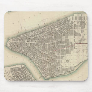 Vintage Map of Lower New York City (1840) Mouse Mat