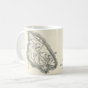 Vintage Map of Mackinac Island Michigan Mug