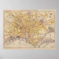 Vintage Map of Marseille France (1917)