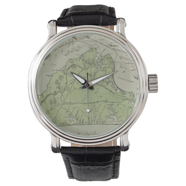 Vintage Map of Marthas Vineyard (1913) Watch (Front)