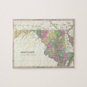 Vintage Map of Maryland (1827) Jigsaw Puzzle