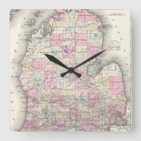 Vintage Map of Michigan (1855)