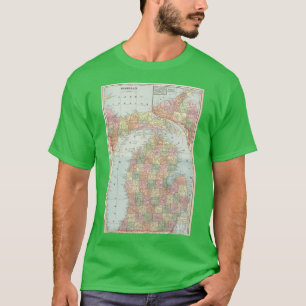 Vintage Map of Michigan 1901 T-Shirt