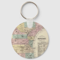Vintage Map of Milwaukee Wisconsin (1878)