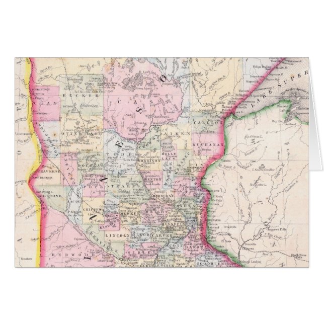 Vintage Map of Minnesota (1864) (Front Horizontal)