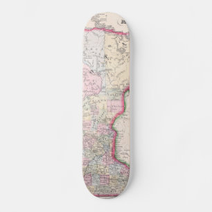 Vintage Map of Minnesota (1864) Skateboard