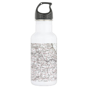 Vintage Map of Missouri (1883) 532 Ml Water Bottle
