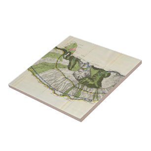 Vintage Map of Molokai Hawaii (1906) Tile