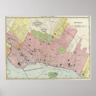Vintage Map of Montreal (1903) Poster
