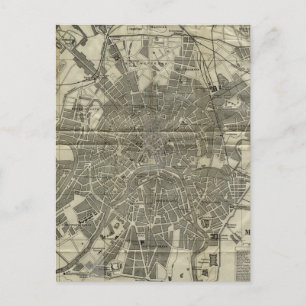 Vintage Map of Moscow (1893) Postcard