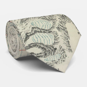 Vintage Map of Mount Everest (1921) Tie