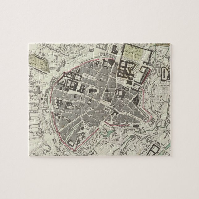 Vintage Map of Munich Germany (1832) Jigsaw Puzzle (Horizontal)