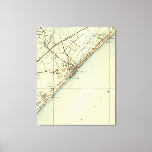 Vintage Map of Myrtle Beach South Carolina (1940) Canvas Print