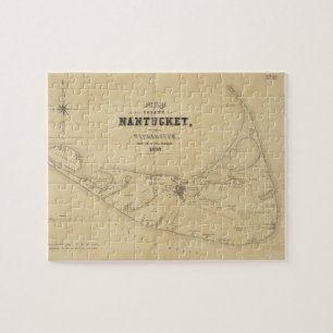 Vintage Map of Nantucket (1838) Jigsaw Puzzle