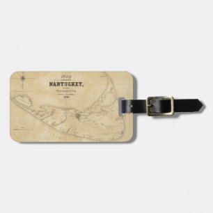 Vintage Map of Nantucket (1838) Luggage Tag