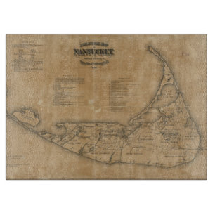 Vintage Map of Nantucket (1869) Cutting Board