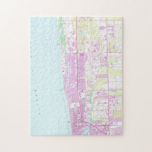 Vintage Map of Naples Florida (1958) Jigsaw Puzzle