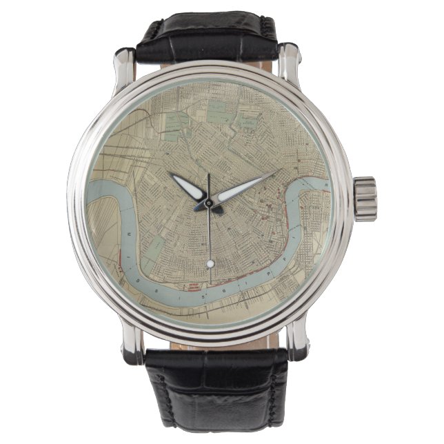 Vintage Map of New Orleans (1919) Watch (Front)